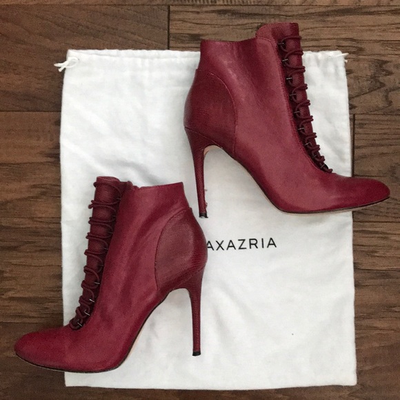 BGBG Maxazria Leather Red Booties - Picture 7 of 8